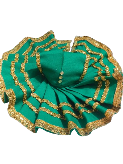 💚✨ "Hari Vastra" Royal Green Ladoo Gopal Dress – Gold Sequin Trimmed ✨💚