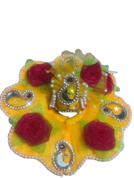 🌙🌹 Laddu Gopal Moonlight Magic Dress – Yellow Rose Edition ✨🧡