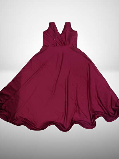 Burgundy Sleeveless Mini Dress with Rhinestone Detailing – Party & Cocktail Wear