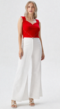 Chic Sleeveless Red Top for Special Occasions